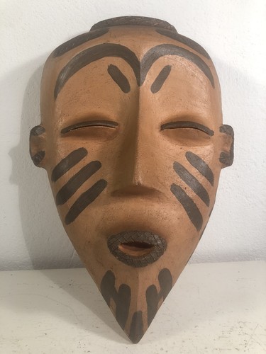 Masque africain terre cuite - masque, en