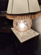 Gros Vase/Lampe Boule Art Déco Daum Nancy   Oiseaux Gravé À L'acide  Rare 