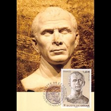 CM - Buste de César, Musée national Arles antique, oblit 15/2/14 Arles