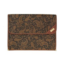 Porte-documents Pierre Balmain Vintage 70s | Concorde Air France | Toile Paisley