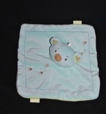 Doudou koala ours plat SYSTEME U Infiniment ZEN bleu verso vert empreintes NEUF