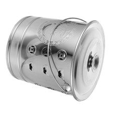  Acier inoxydable brûlant baril argent incinérateur jardin feu seau bassin