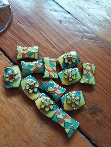 Emaux superbe rare boutons - emaux,