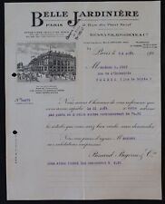 Billhead Facture PARIS 1923 BELLE JARDINIERE BESSAND BIGORNE illustrée 130