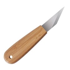 Couteau polyvalent sculpture lame longue pointe bémoussée manche en bambou