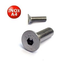 Vis BTR  Inox A4 DIN 912 6 pans tête fraisée  M5 M6