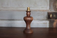 lampe bois, pied de lampe bois vintage, lampe à poser, lampe de salon