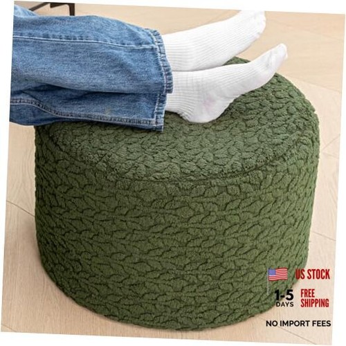 Round pouf ottoman - pouf, x
