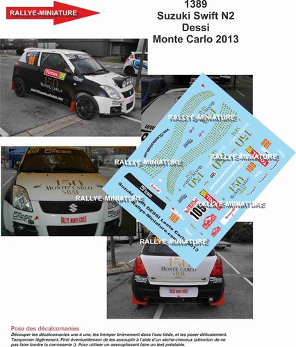 Decals ref 1389 suzuki - 1/32,