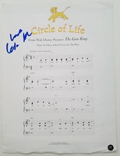 Lebo M. Signed Circle Of Life Song Tab Sheet Singer Lion King Composer RAD