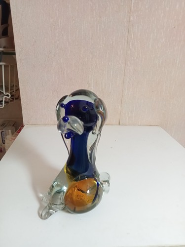 Statuette petit chien verre - petit,