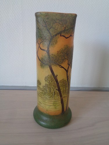 Vase legras verre emaille - legras,