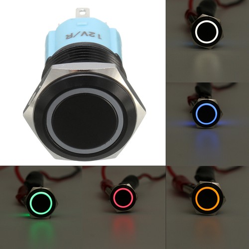 Noir bouton poussoir - 1x,
