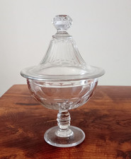 Drageoir Compotier en Cristal Taillé Côtes Plates du XIXème Siècle