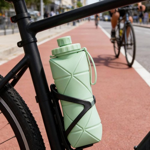 Gourde pliable silicone - gourde, en
