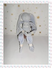 Doudou Semi Plat Lapin Bleu