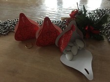 LOT de 12 Boites à dragée rouge pailletées NEUF boite cadeau noël mariage