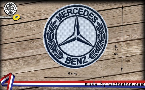 Patchs écusson mercedes 8cm - patchs,