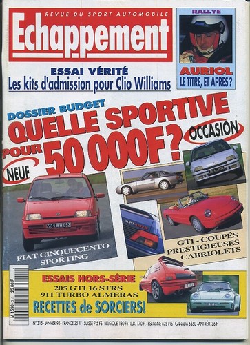 Echappement 315 1995 - echappement, n°315