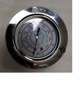 Manometre axial SAE 1/4 glycérine 35 bar D 60 87 mm T° R 404A  134A 407C  22