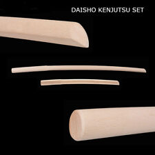 Set Bokken Daisho Kenjutsu Wakizashi en Bois De Hêtre Kobudo Iaido Iaito Kendo