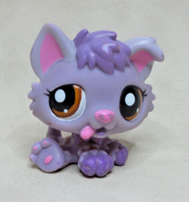 LITTLEST PET SHOP LPS #1752 HASBRO DOG CHIOT CHIEN HUSKY MAUVE YEUX MARRONS