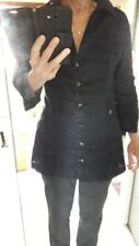 Camaîeu Jolie surchemise/chemise/veste 100% lin noir T 36