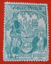 CINDERELLA VIGNETTE 1900 EXPOSITION UNIVERSELLE EXPO LE VIEUX PARIS