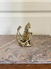 Ancien Statuette Statue Figurine Musicien Art Africain Rituel Kotoko Laiton