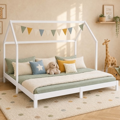 Lit cabane enfant 90x200 - lit,