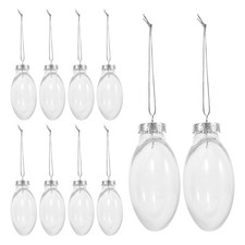  30 Pcs Boule De Décoration Noël Transparente Ornements Plastique