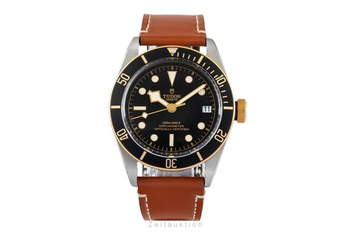 Tudor black bay acier or - black,