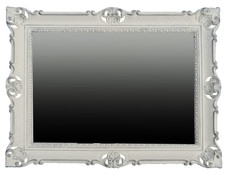 Miroir Baroque Mural Blanc /