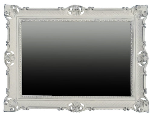 Miroir baroque mural blanc - miroir,