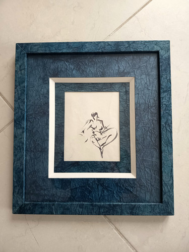 Dessin encre chine encadre - dessin, de