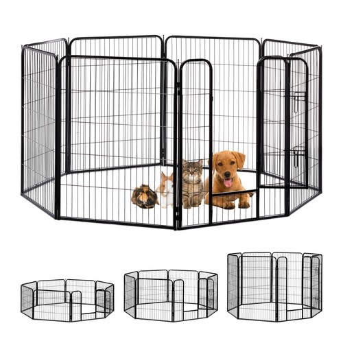 Enclos pour chiot acier noir