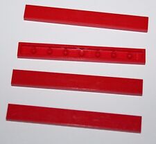 Lego 4 x Red Tile 1x8 ref