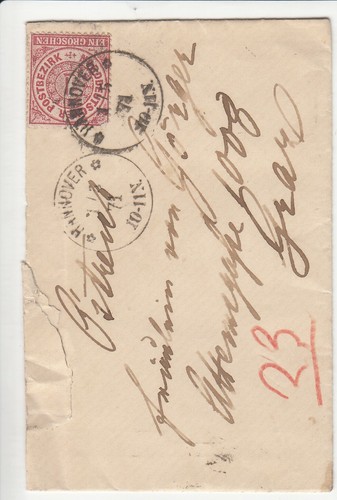 Histoire postale 1871 hanovre - histoire,
