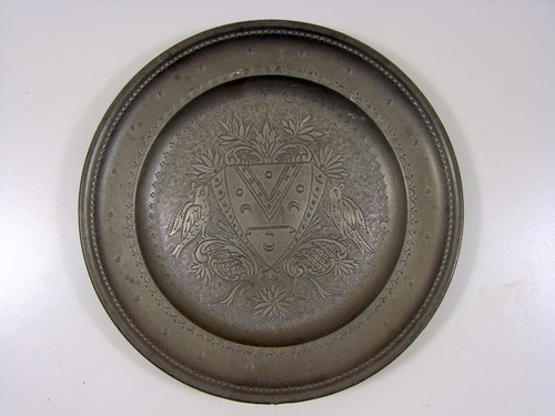 Ancienne assiette etain - ancienne,