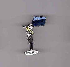 Pin's optique / jumelles Perl (signé démons et merveilles)