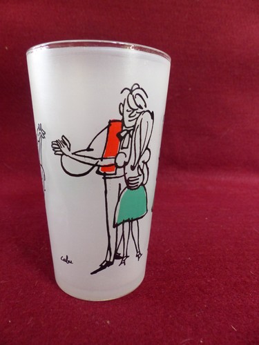 Verre signé cabu noir et - signé,