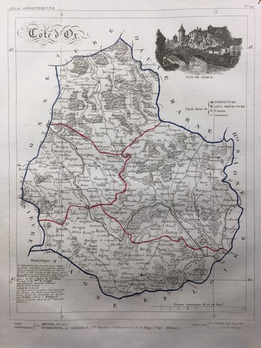 Dijon semur auxois - auxois, 1836