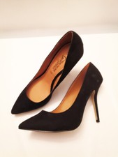 Chaussures à talons aiguilles en daim noir NEW LOOK