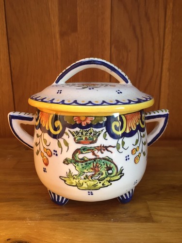 Ancienne bonboniere faience - bonboniere,