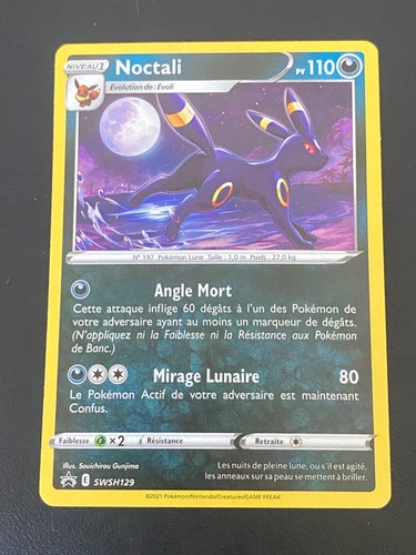 Carte pokemon noctali - carte, swsh129