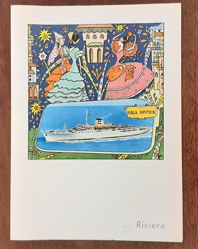 Menu paquebot riviera 1963 - menu,