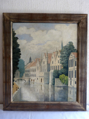 Tableau peinture canal canaux