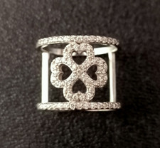 Ancienne Bague Agatha : Zirconiums Sertie Sur Argent Massif T : 54.