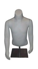 Buste / Torse + Bras - Mannequin Enfant - Plastique Et Métal - Blanc