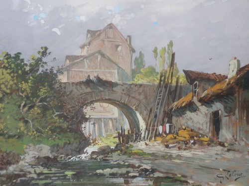 Tableau signé eugene - tableau,